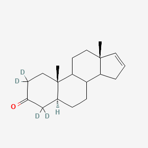 molecular formula C19H28O B12423593 5|A-Androst-16-ene-3-one-d4 