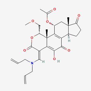 molecular formula C29H35NO8 B1242360 (Bis-allyl)amino-wortmannin 