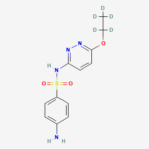 molecular formula C12H14N4O3S B12423623 Sulfaethoxypyridazine-d5 