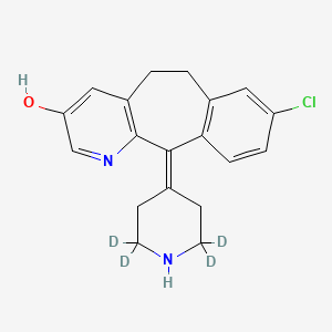 molecular formula C19H19ClN2O B12423633 13-Chloro-2-(2,2,6,6-tetradeuteriopiperidin-4-ylidene)-4-azatricyclo[9.4.0.03,8]pentadeca-1(11),3(8),4,6,12,14-hexaen-6-ol 