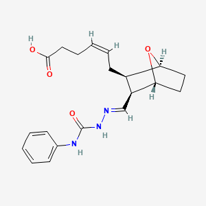molecular formula C20H25N3O4 B1242371 6-(3-((2-((Phenylamino)carbonyl)hydrazono)methyl)-7-oxabicyclo(2.2.1)hept-2-yl)-4-hexenoic acid CAS No. 142116-36-7