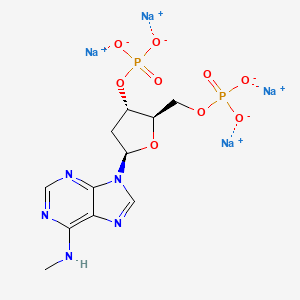 tetrasodium;[(2R,3S,5R)-5-[6-(methylamino)purin-9-yl]-2-(phosphonatooxymethyl)oxolan-3-yl] phosphate