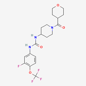 1-[3-fluoro-4-(trifluoromethoxy)phenyl]-3-[1-(oxane-4-carbonyl)piperidin-4-yl]urea