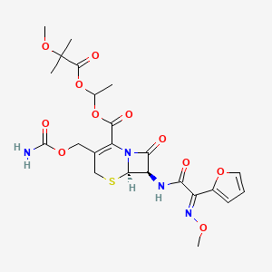 molecular formula C23H28N4O11S B1242375 Cefuroxime pivoxetil 