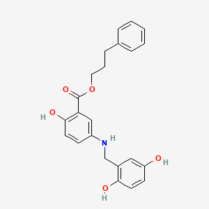 2-hydroxy-5-[N-[(2,5-dihydroxyphenyl)methyl] amino]-benzoic acid 3-phenylpropyl ester