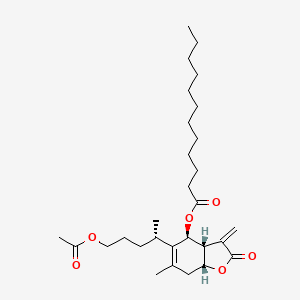 [(3aR,4S,7aR)-5-[(2S)-5-acetyloxypentan-2-yl]-6-methyl-3-methylidene-2-oxo-3a,4,7,7a-tetrahydro-1-benzofuran-4-yl] dodecanoate