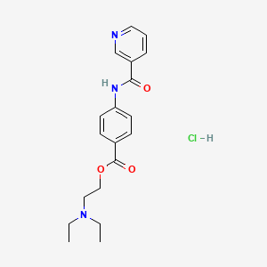 molecular formula C19H24ClN3O3 B1242385 Nicotinoylprocaine hydrochloride CAS No. 19559-28-5