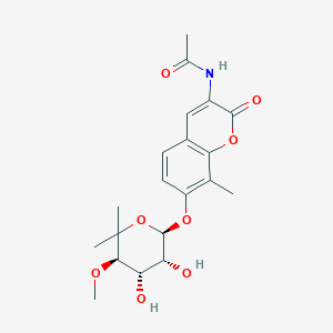 N-(7-((2R,3R,4S,5R)-3,4-dihydroxy-5-methoxy-6,6-dimethyl-tetrahydro-2H-pyran-2-yloxy)-8-methyl-2-oxo-2H-chromen-3-yl)acetamide