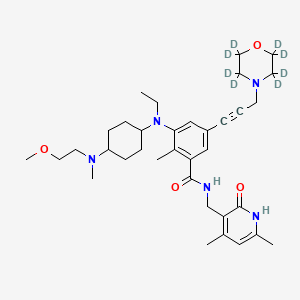 N-[(1,2-Dihydro-4,6-dimethyl-2-oxo-3-pyridinyl)methyl]-3-[ethyl[trans-4-[(2-methoxyethyl)methylamino]cyclohexyl]amino]-2-methyl-5-[3-(4-morpholinyl)-1-propyn-1-yl]-benzamide-d8