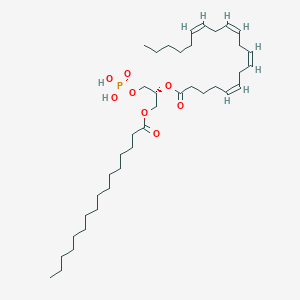molecular formula C39H69O8P B1242396 1-hexadecanoyl-2-(5Z,8Z,11Z,14Z-eicosatetraenoyl)-sn-glycero-3-phosphate 