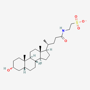 molecular formula C26H44NO5S- B1242397 2-[(3alpha-Hydroxy-24-oxo-5beta-cholan-24-yl)amino]ethanesulfonate 
