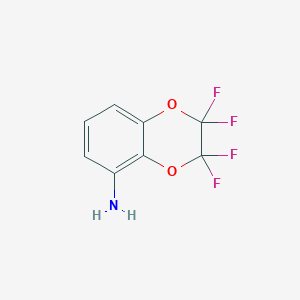 molecular formula C8H5F4NO2 B124240 2,2,3,3-Tetrafluoro-2,3-dihydrobenzo[b][1,4]dioxin-5-amine CAS No. 119895-70-4