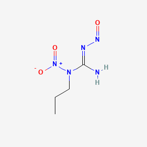 molecular formula C4H9N5O3 B1242401 Guanidine, 1-nitro-3-nitroso-1-propyl- CAS No. 71598-10-2