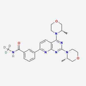 molecular formula C25H30N6O3 B12424012 Vistusertib-d3 