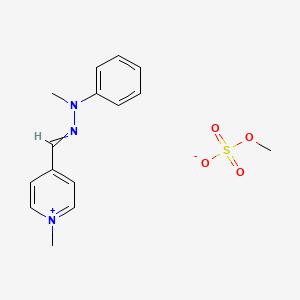 Pyridinium, 1-methyl-4-[(methylphenylhydrazono)methyl]-, methyl sulfate