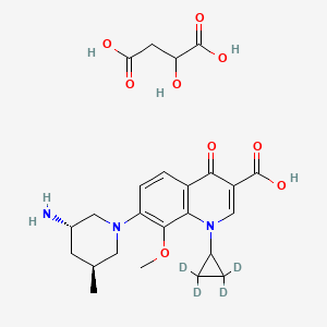 molecular formula C24H31N3O9 B12424055 Nemonoxacin-d4 (malate) 