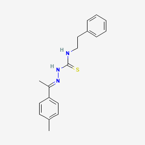 molecular formula C18H21N3S B1242406 1-(4-methylphenyl)ethanone N-(2-phenylethyl)thiosemicarbazone 