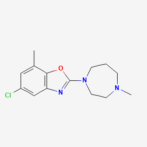 molecular formula C14H18ClN3O B1242407 5-Chloro-7-methyl-2-(4-methyl-[1,4]diazepan-1-yl)-benzooxazole 