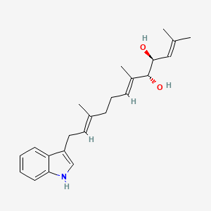 molecular formula C23H31NO2 B12424128 (4S,5R,6E,10E)-12-(1H-indol-3-yl)-2,6,10-trimethyldodeca-2,6,10-triene-4,5-diol 