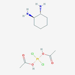 molecular formula C10H22Cl2N2O4Pt B1242419 Dach-acetato-pt 