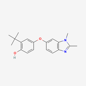 2-Tert-butyl-4-(2,3-dimethylbenzimidazol-5-yl)oxyphenol