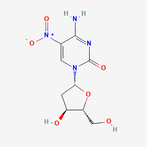 molecular formula C9H12N4O6 B12424200 4-amino-1-[(2R,4S,5R)-4-hydroxy-5-(hydroxymethyl)oxolan-2-yl]-5-nitropyrimidin-2-one 