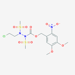 N,N'-Bis(methylsulfonyl)-N'-(2-chloroethyl)carbazic acid 2-nitro-4,5-dimethoxybenzyl ester