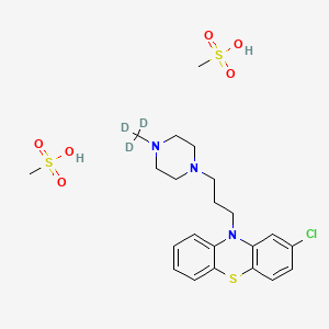 molecular formula C22H32ClN3O6S3 B12424227 Prochlorperazine-d3 (mesylate) 