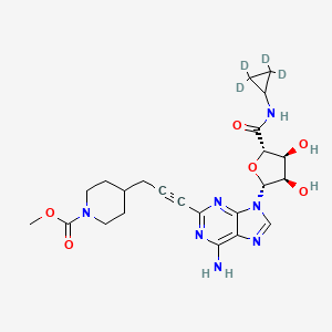 molecular formula C23H29N7O6 B12424235 Evodenoson-d4 