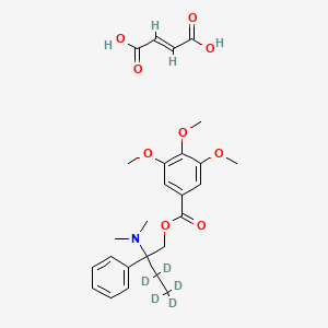 molecular formula C26H33NO9 B12424304 Trimebutine-d5 (fumarate) 