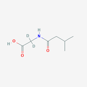 molecular formula C7H13NO3 B12424378 N-(3-Methylbutyryl)glycine-2,2-d2 