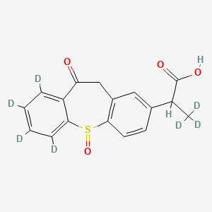 molecular formula C17H14O4S B12424437 Zaltoprofen sulfoxide-d7 