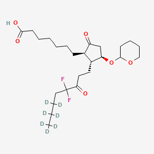 molecular formula C25H40F2O6 B12424439 O-Tetrahydropyranyl Lubiprostone-d7 