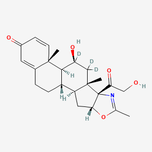 molecular formula C23H29NO5 B12424480 21-Desacetyldeflazacort-d3 