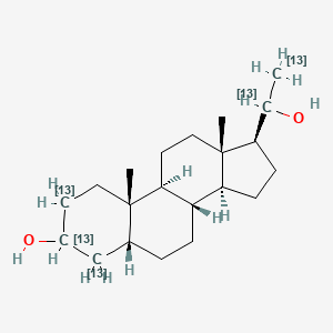 molecular formula C21H36O2 B12424482 5|A-Pregnanediol-13C5 