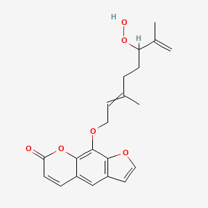 9-{[(2E)-6-Hydroperoxy-3,7-dimethylocta-2,7-dien-1-YL]oxy}furo[3,2-G]chromen-7-one