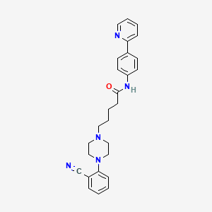 5-(4-(2-cyanophenyl)piperazin-1-yl)-N-(4-(pyridin-2-yl)phenyl)pentanamide