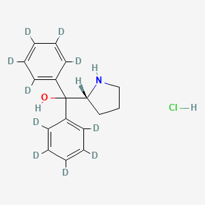 molecular formula C17H20ClNO B12424558 (R)-|A,|A-Diphenylprolinol-d10 (hydrochloride) 