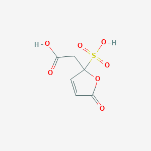 molecular formula C6H6O7S B1242457 (5-氧代-2-磺基-2,5-二氢呋喃-2-基)乙酸 