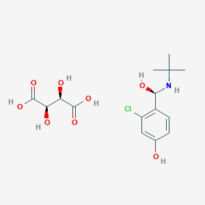 molecular formula C15H22ClNO8 B12424588 4-[(R)-(tert-butylamino)-hydroxymethyl]-3-chlorophenol;(2R,3R)-2,3-dihydroxybutanedioic acid 