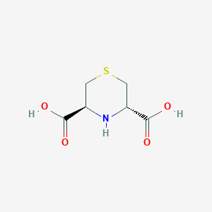 molecular formula C6H9NO4S B1242461 (3S,5S)-thiomorpholine-3,5-dicarboxylic acid 