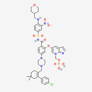 molecular formula C46H53ClN7O11PS B12424682 Benzamide, 4-(4-((2-(4-chlorophenyl)-4,4-dimethyl-1-cyclohexen-1-yl)methyl)-1-piperazinyl)-N-((3-nitro-4-(((tetrahydro-2H-pyran-4-yl)methyl)amino)phenyl)sulfonyl)-2-((7-((phosphonooxy)methyl)-7H-pyrrolo(2,3-b)pyridin-5-yl)oxy)- CAS No. 1351456-78-4