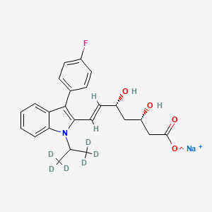 molecular formula C24H25FNNaO4 B12424709 (3S,5R)-Fluvastatin D6 sodium 