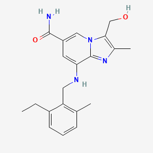 8-(2-Ethyl-6-methylbenzylamino)-3-hydroxymethyl-2-methylimidazo[1,2-a]pyridine-6-carboxamide