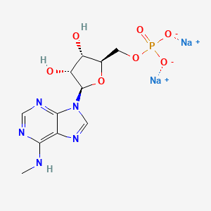 disodium;[(2R,3S,4R,5R)-3,4-dihydroxy-5-[6-(methylamino)purin-9-yl]oxolan-2-yl]methyl phosphate