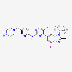 molecular formula C25H28F2N8 B12424746 Abemaciclib metabolite M2-d6 