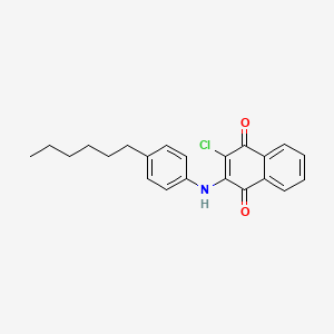 1,4-Naphthalenedione, 2-chloro-3-((4-hexylphenyl)amino)-