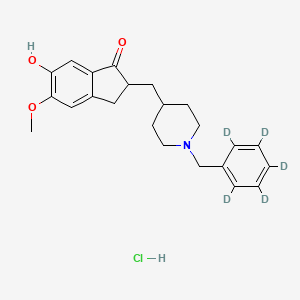 molecular formula C23H28ClNO3 B12424803 6-O-Desmethyl donepezil-d5 (hydrochloride) 