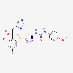 molecular formula C21H19F2N7O3S2 B12424849 Antifungal agent 11 