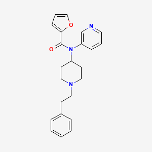 molecular formula C23H25N3O2 B1242486 N-[1-(2-phenylethyl)piperidin-4-yl]-N-pyridin-3-ylfuran-2-carboxamide CAS No. 117523-53-2